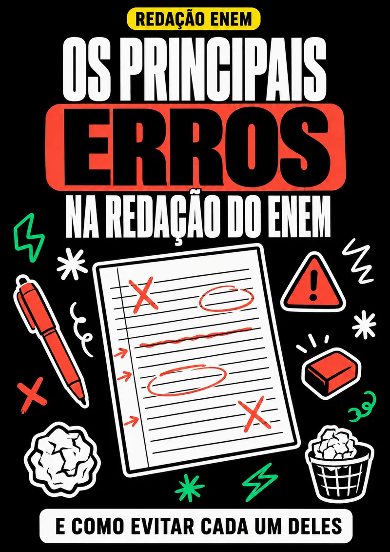 Capa do bônus Os Principais Erros na Redação do ENEM