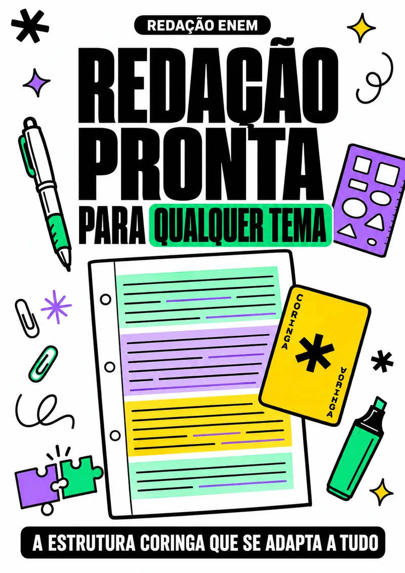 Capa do bônus Redação Pronta para Qualquer Tema