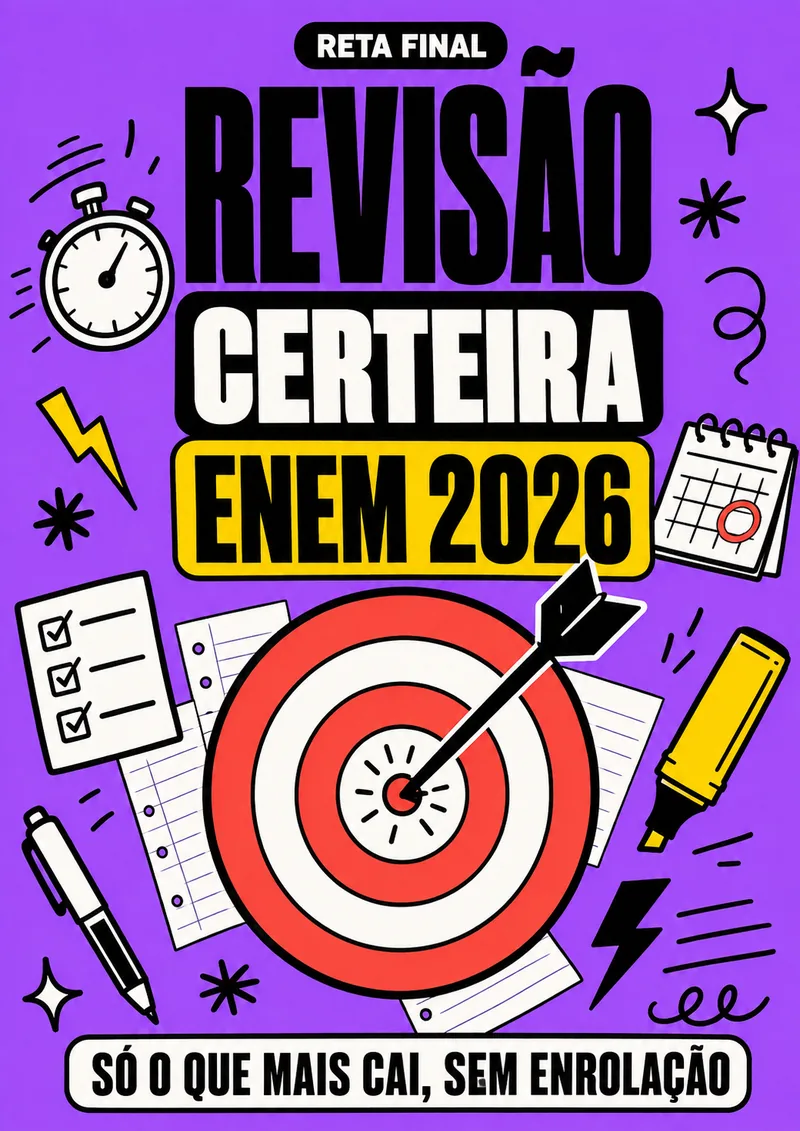 Capa do bônus Revisão Certeira ENEM 2026